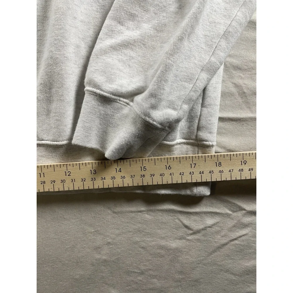 Nike Men's S Gray Pullover Crew Neck Fleece Sweatshirt Embroidered Logo